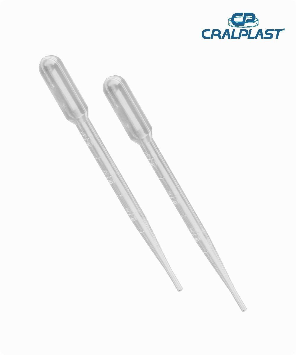 Pipeta Pasteur graduada  3mL ultra Capilar estéril individual